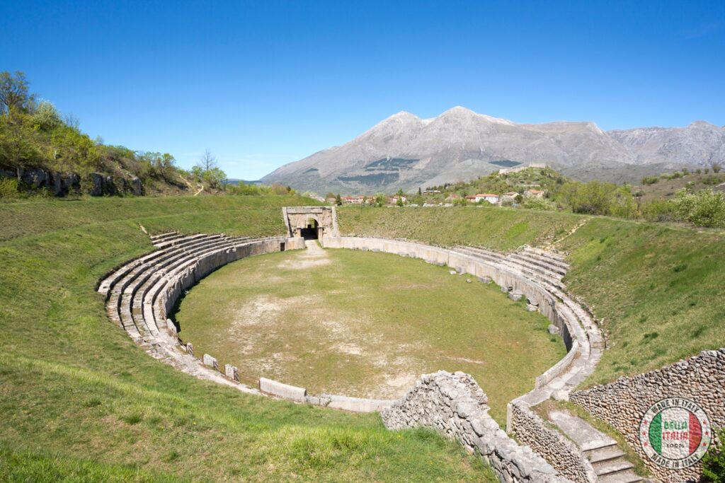 Roman ruins in Alba Fucens in Abruzzo, Italy